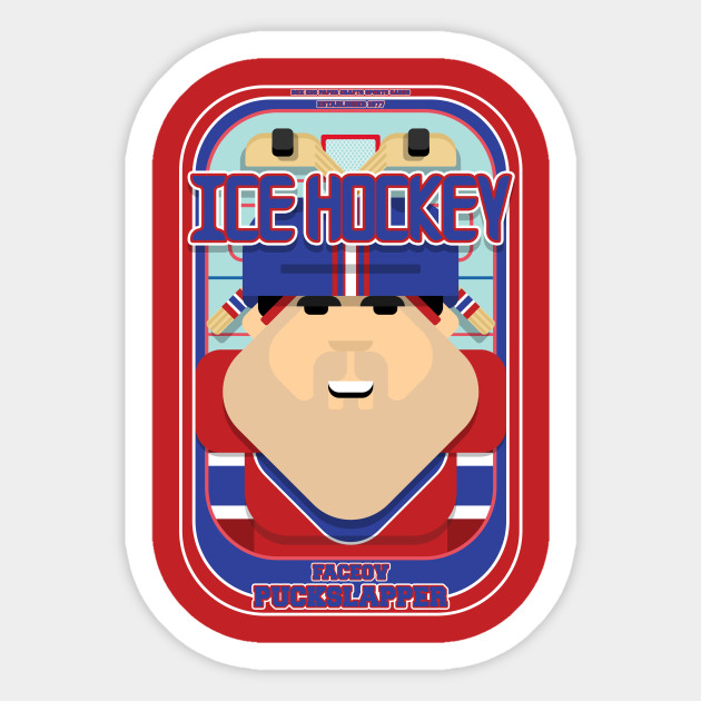 Ice Hockey Red and Blue - Faceov Puckslapper - Victor version